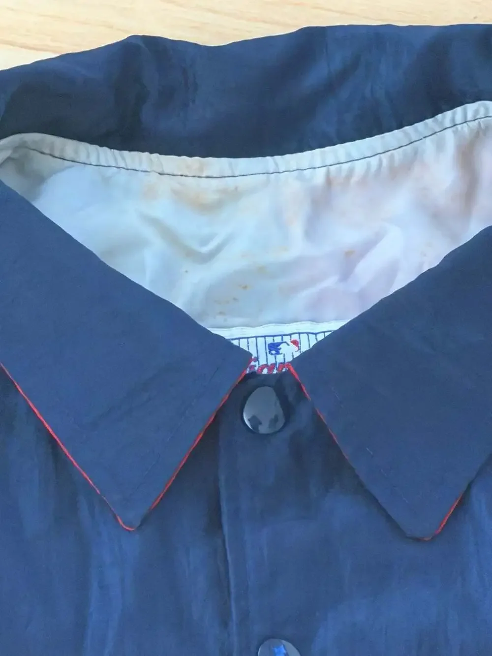 Vintage 90s Starter Diamond Collection MLB Cleveland Indians Dugout Nylon Jacket